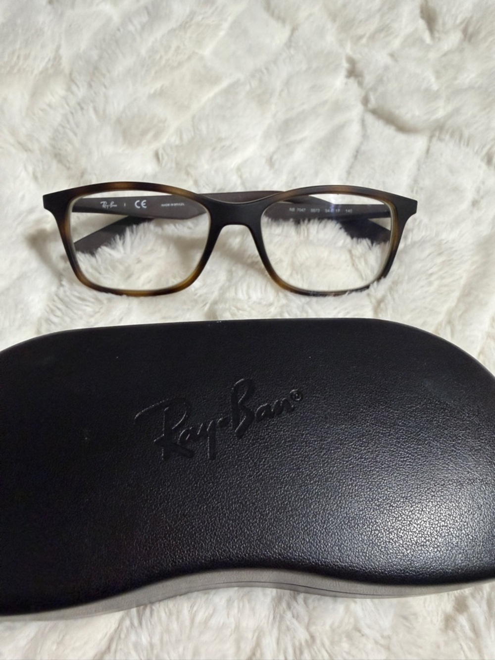 Ray-Ban Tortoiseshell and Black Rectangular Women's Glasses